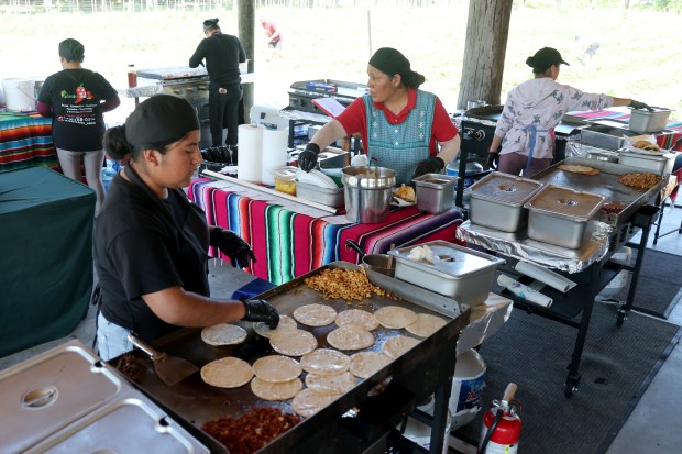 Rincón Del Taco, a hidden taqueria tucked in the back of a Davie farm, has started drawing hundreds of visitors on the weekends after social-media posts made the pop-up go viral. (Mike Stocker/South Florida Sun Sentinel)