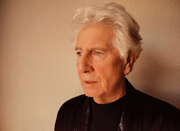 Singer-songwriter Graham Nash in a publicity photo provided to promote his 2026 tour. (Amy Grantham/Courtesy)