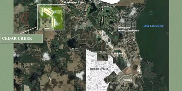 The proposed 97-unit Cedar Creek subdivision is planned along Number Two Road, just west of Howey-in-the-Hills, by Orlando-based developer PIB Land. (Stringfellow Planning & Design)