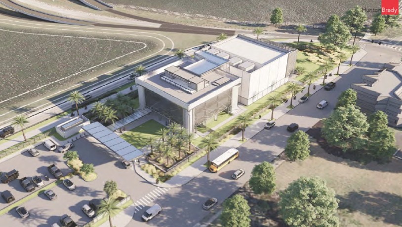 The new design is scaled down from 44,500 square feet...