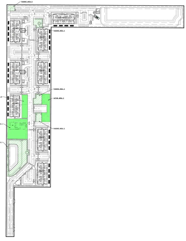 The land development plan for about 15 acres in Four Corners near Disney's Animal Kingdom would deliver a 352-unit multifamily apartment community community for people age 55 and older to the property along U.S. 192. (Site plan from Kimley-Horn)