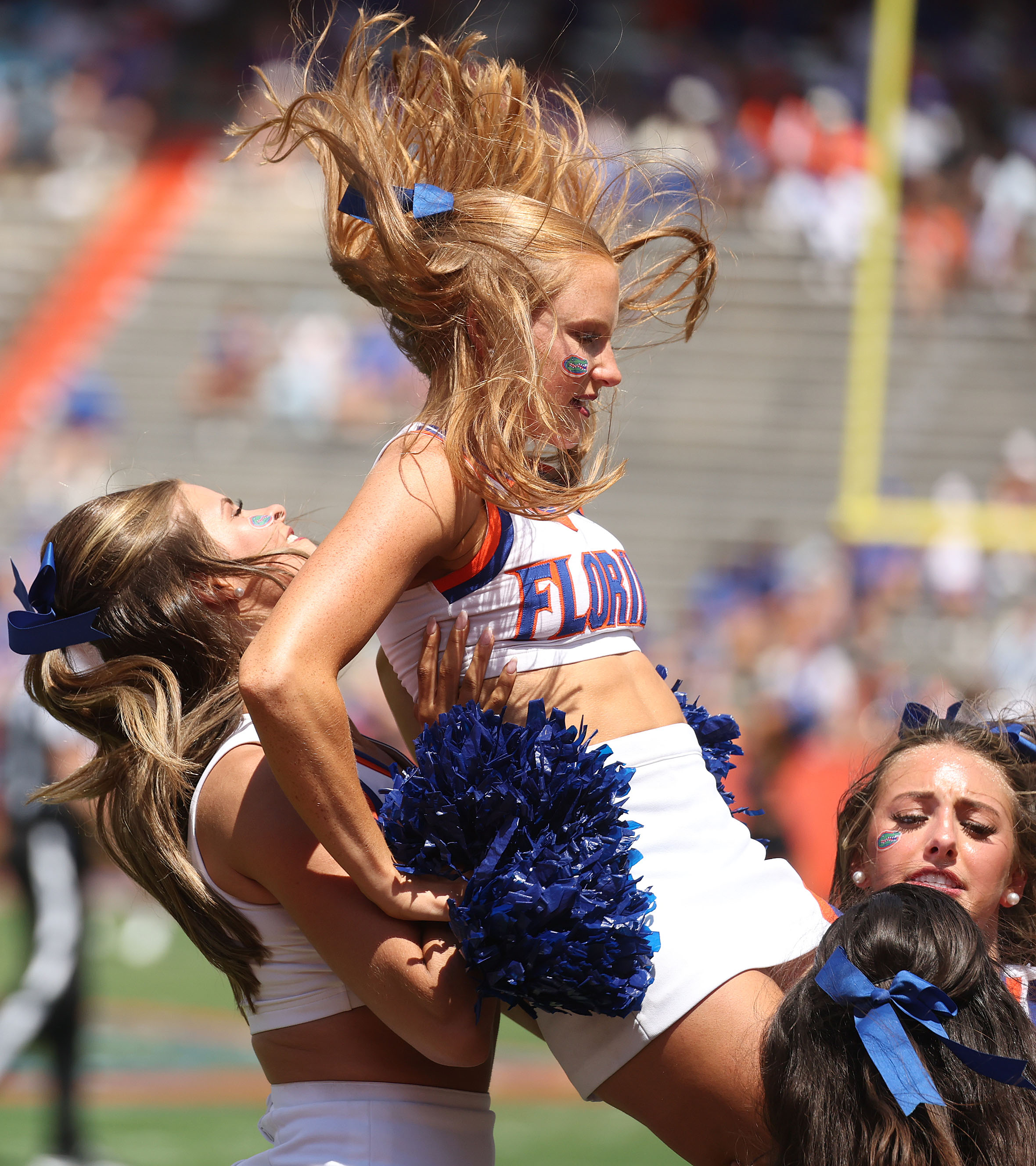 University of Florida cheerleaders cheer during the 2026 Orange &...