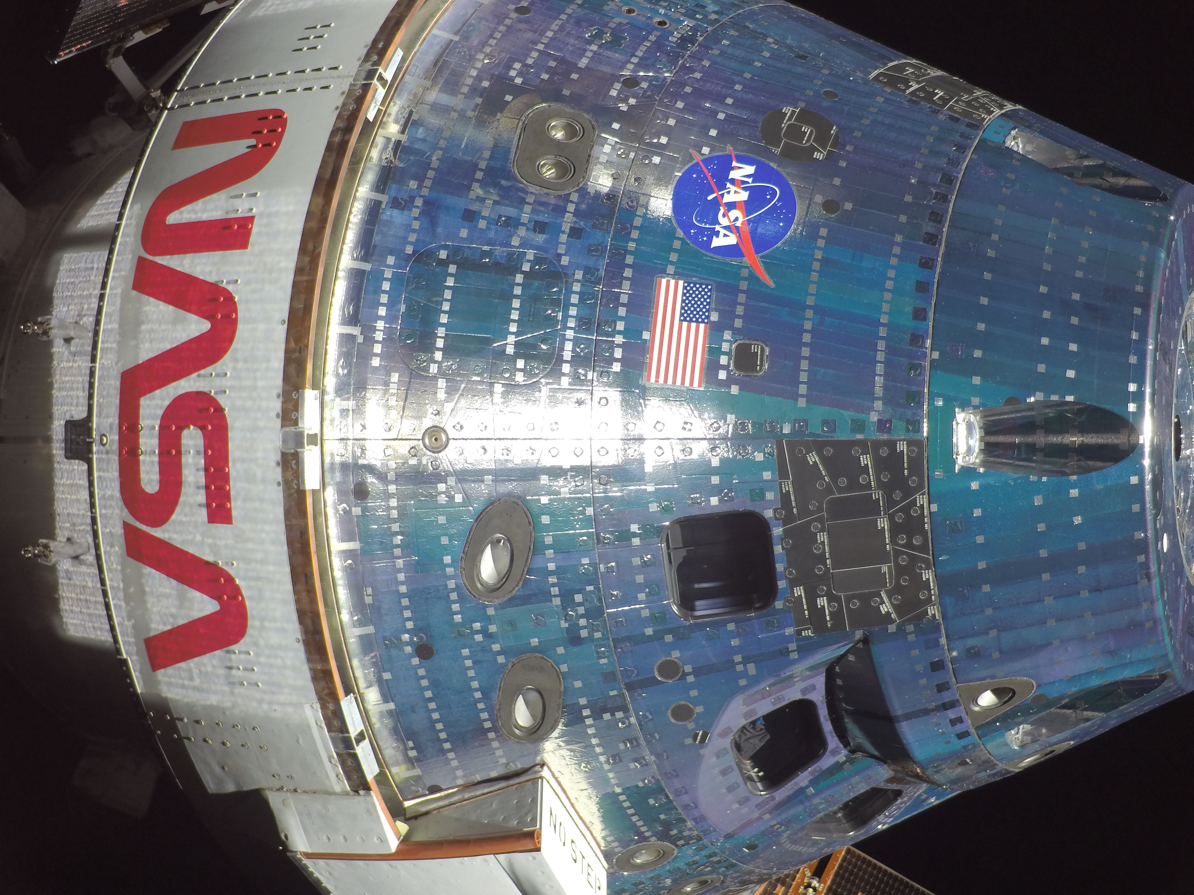 NASAâs Orion spacecraft is pictured here from one of the...
