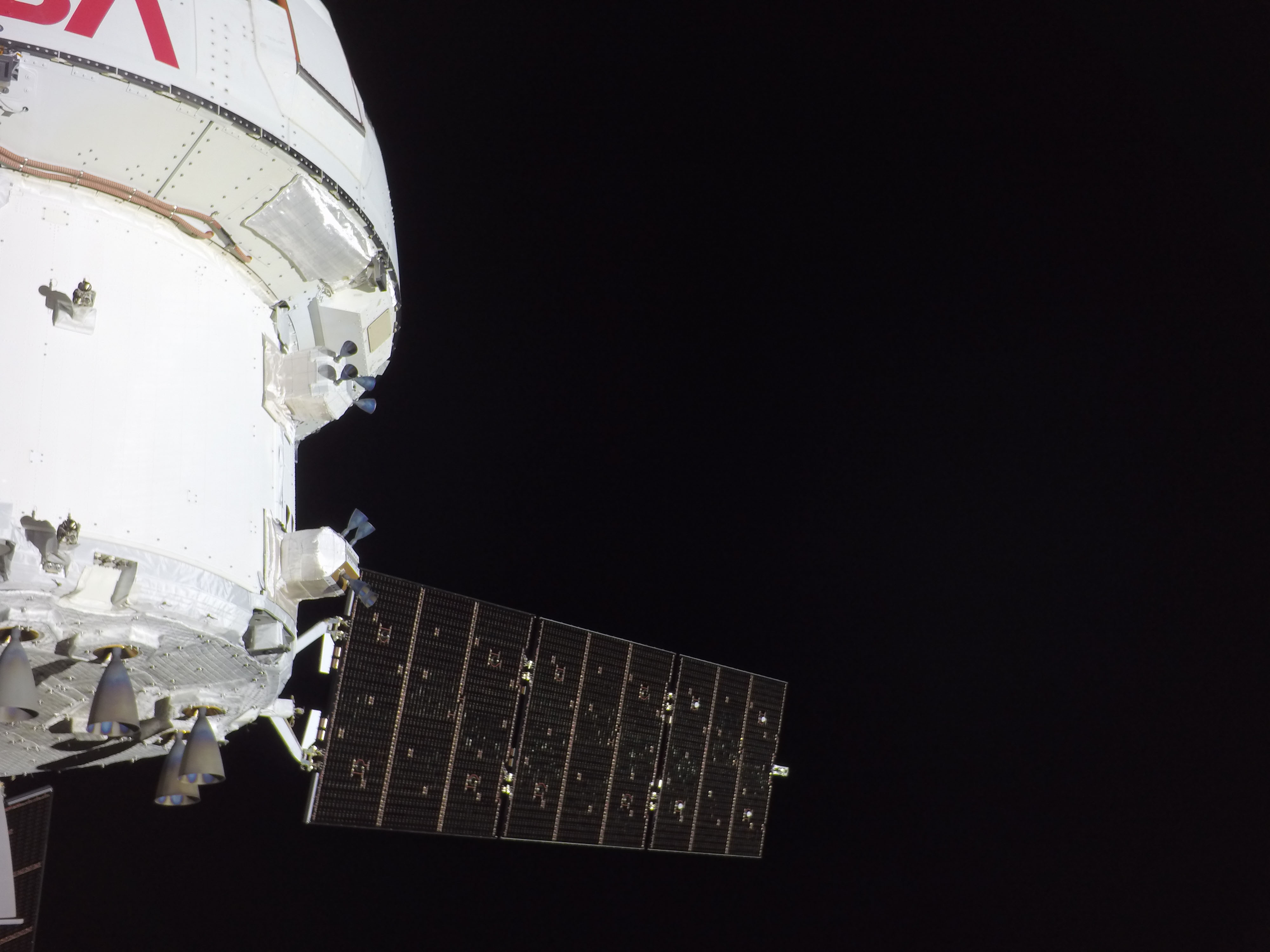 NASAâs Orion spacecraft is pictured here from one of the...