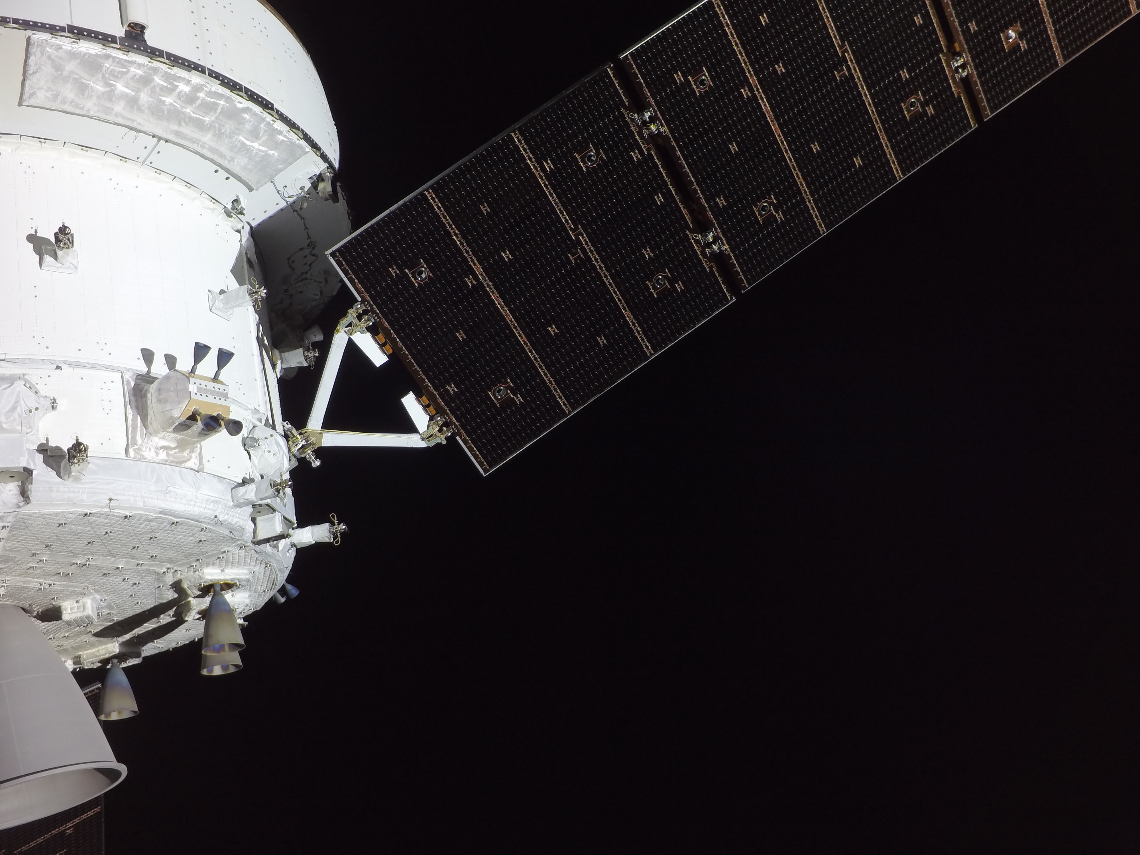 NASAâs Orion spacecraft is pictured here from one of the...