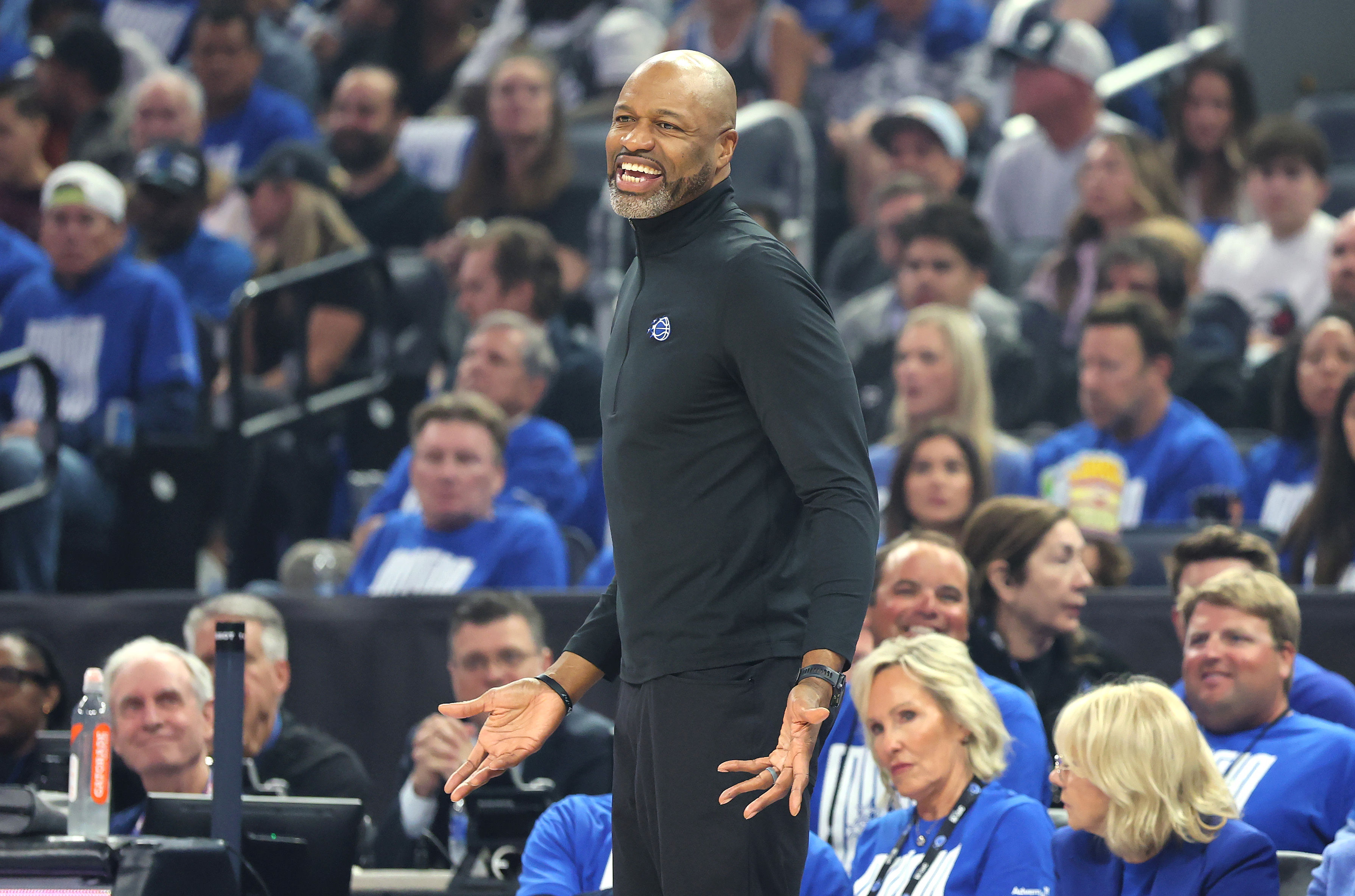Orlando Magic head coach Jamahl Mosley expresses frustration with the...