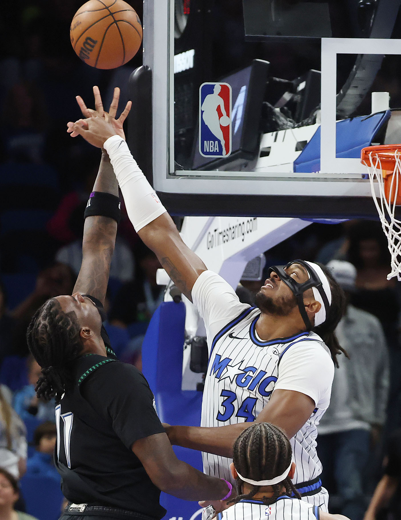 Orlando center Wendell Carter Jr. (34) blocks a shot by...