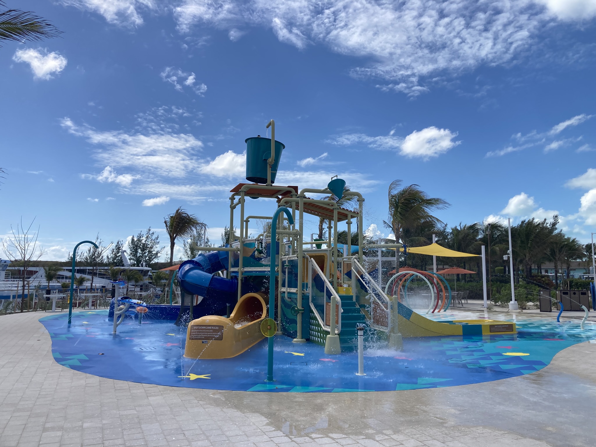 A kids splash pad recently opened adjacent a new, massive...