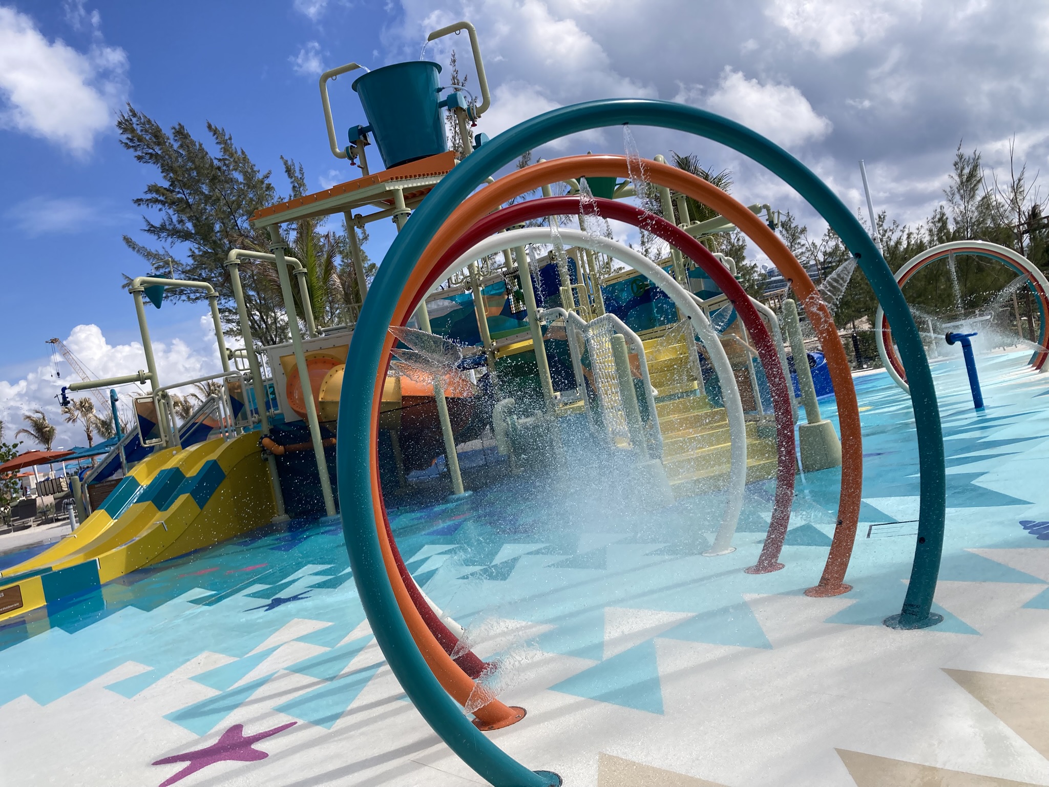 A kids splash pad recently opened adjacent a new, massive...