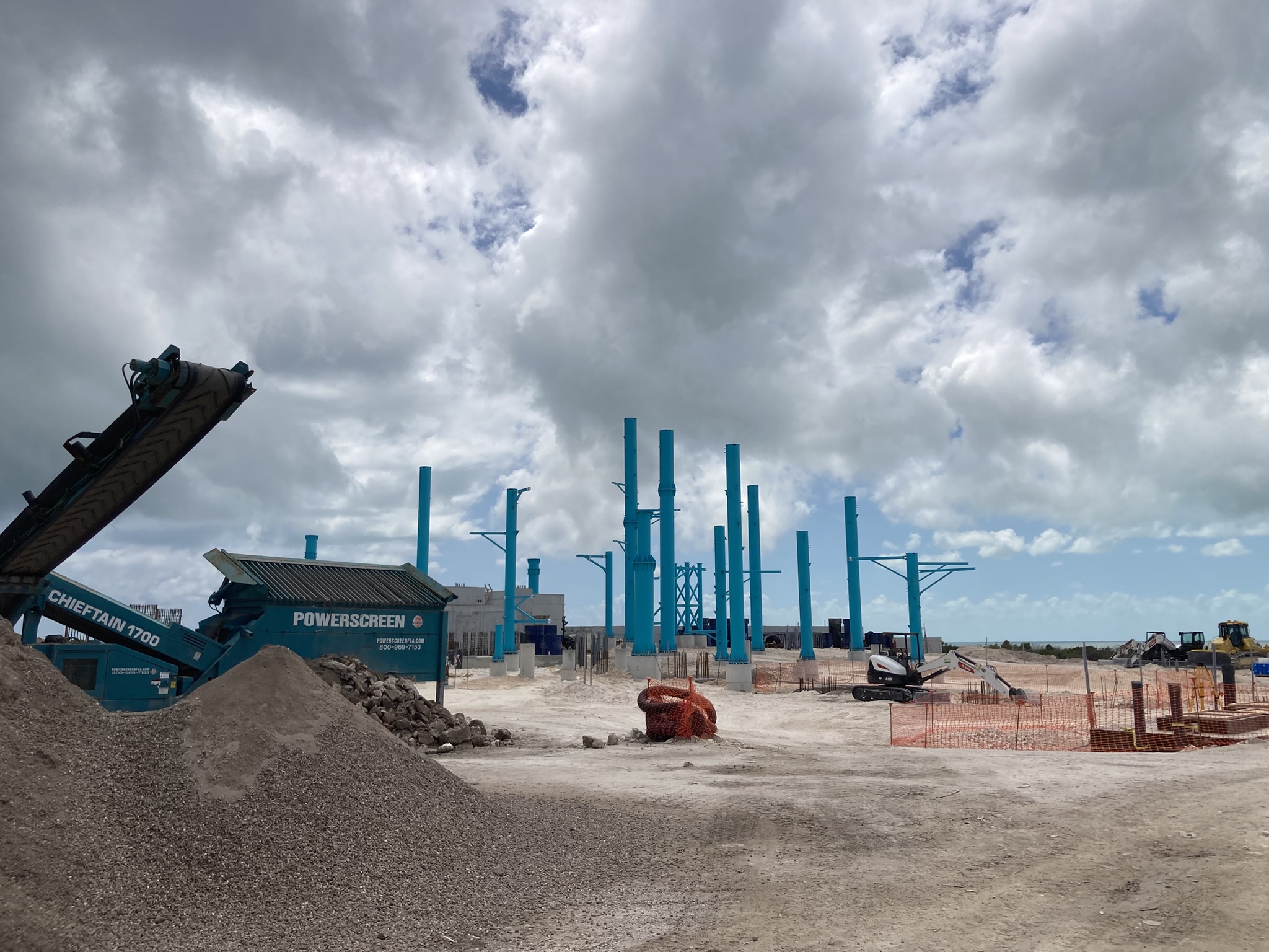 Construction continues on Great Tides Waterpark on Norwegian Cruise Line's...