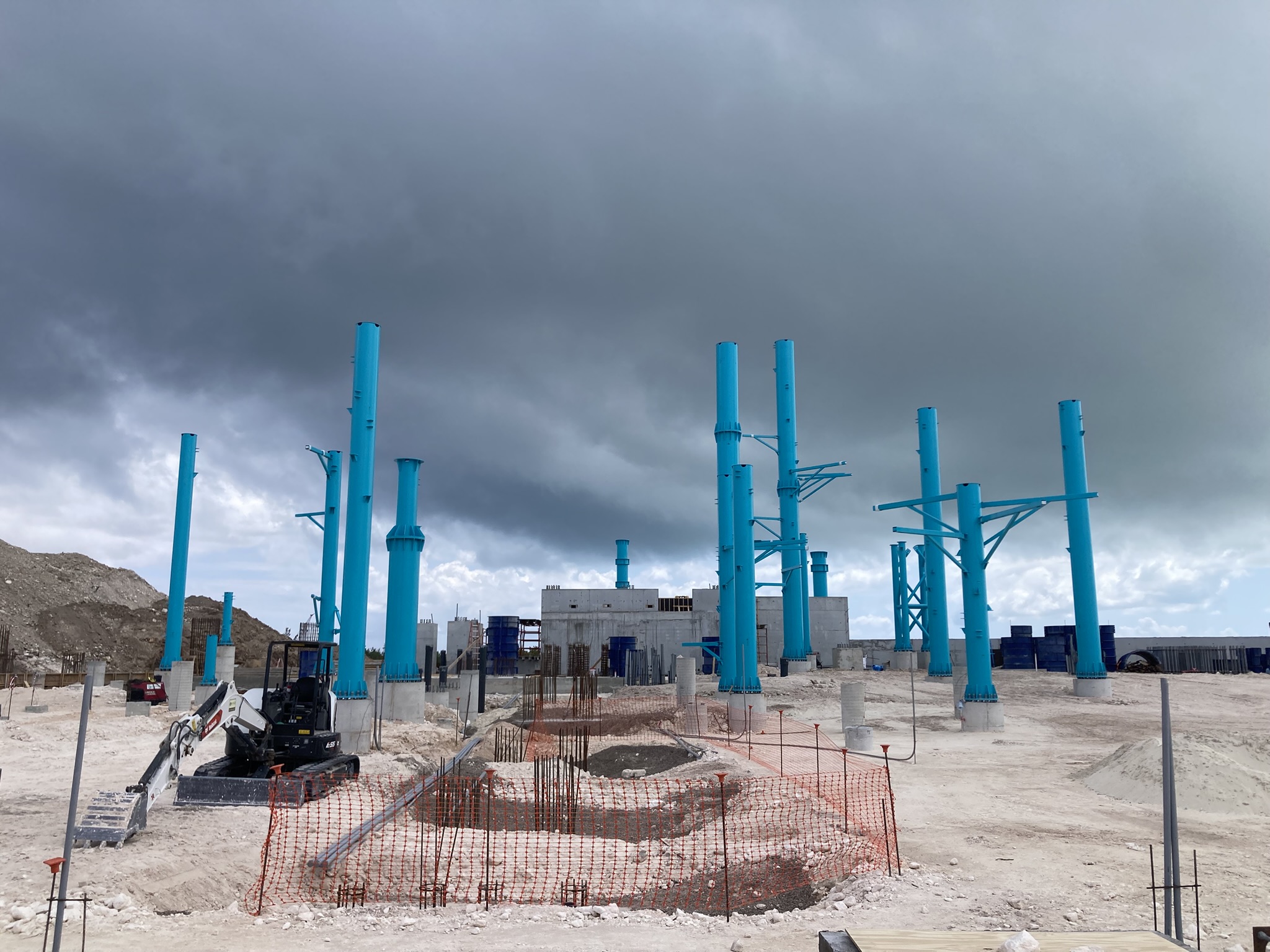 Construction continues on Great Tides Waterpark on Norwegian Cruise Line's...
