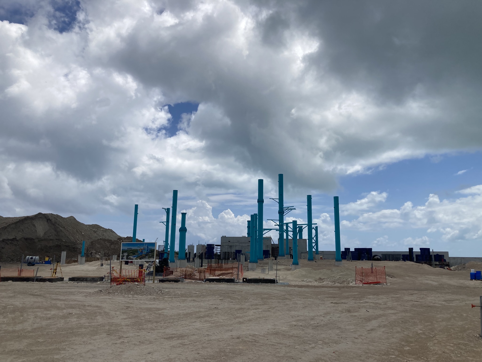 Construction continues on Great Tides Waterpark on Norwegian Cruise Line's...