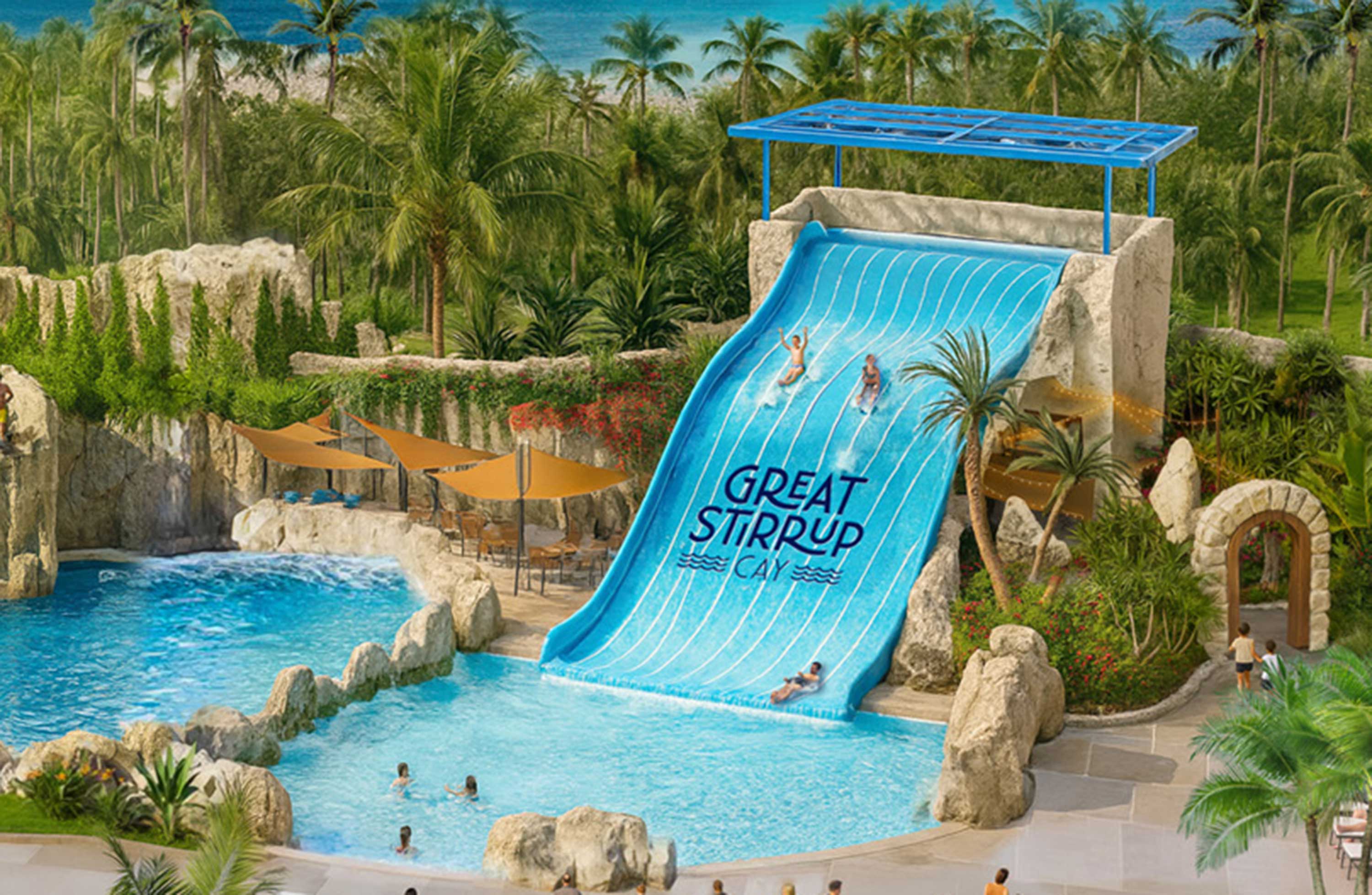 This closeup rendering shows the the family slide that lets...