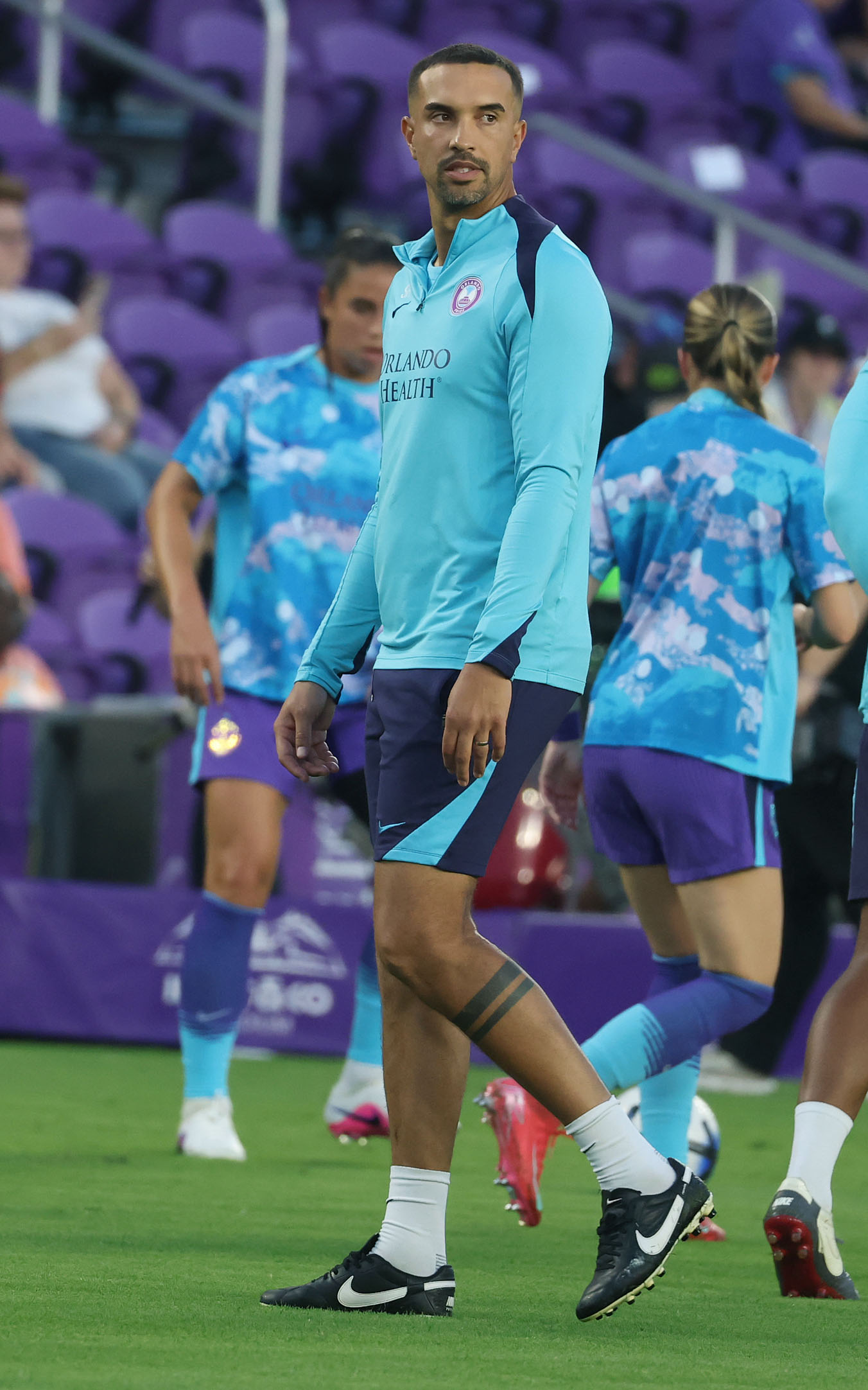 Pride coach Seb Hines is pictured during the Angel City...