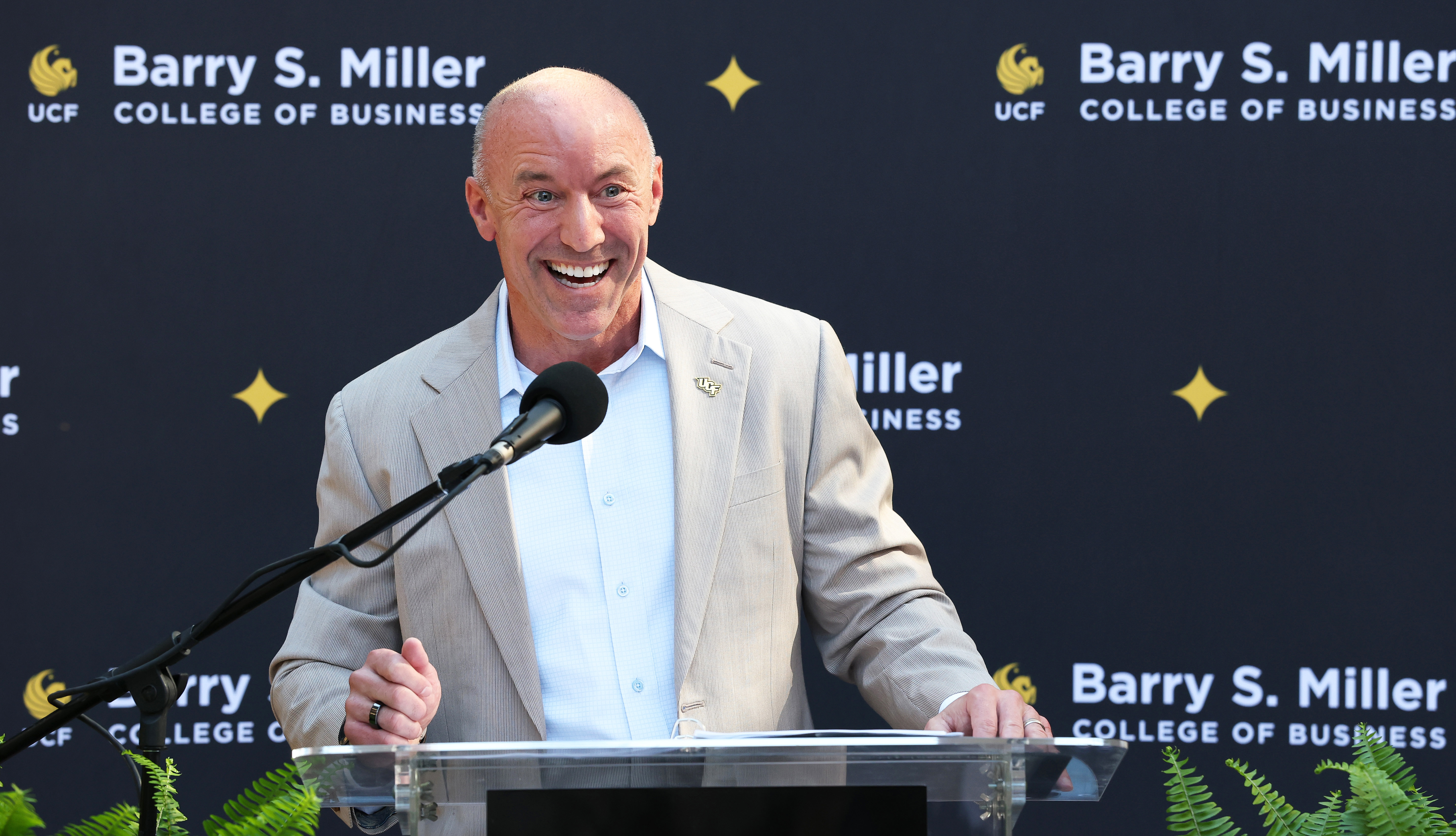 University of Central Florida alumnus Barry Miller shares a laugh...
