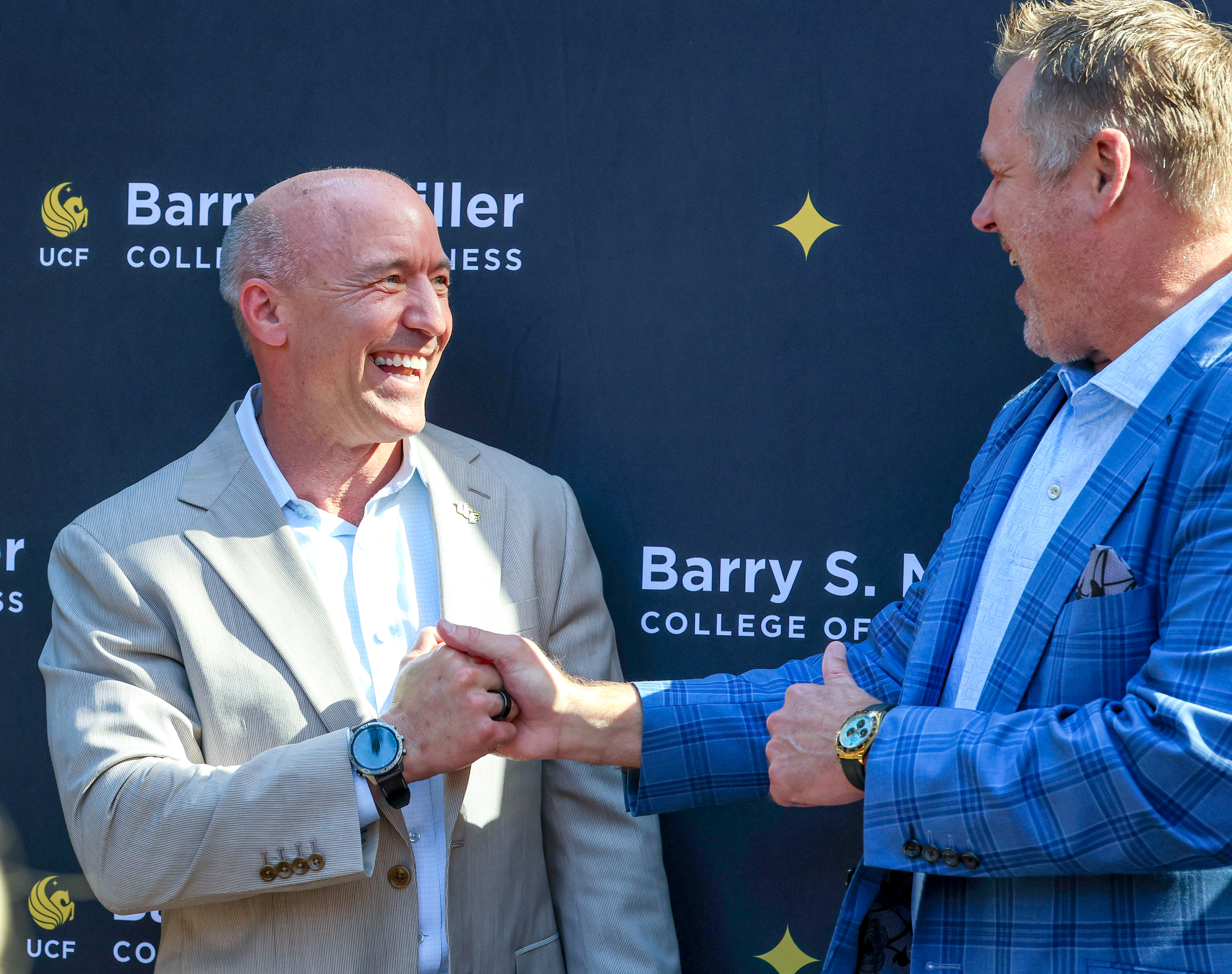 University of Central Florida alumnus Barry Miller shares a laugh...