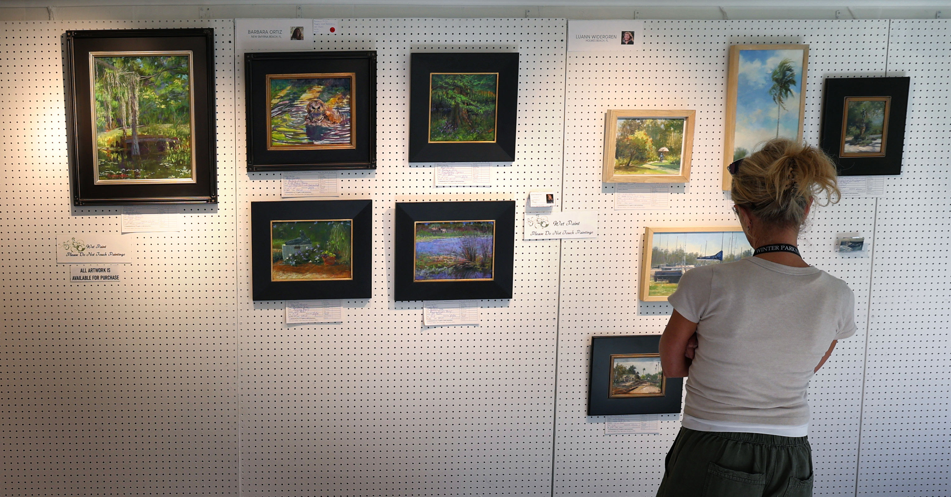 PAINTING OUT â Completed artwork hangs in the âwet galleryâ...