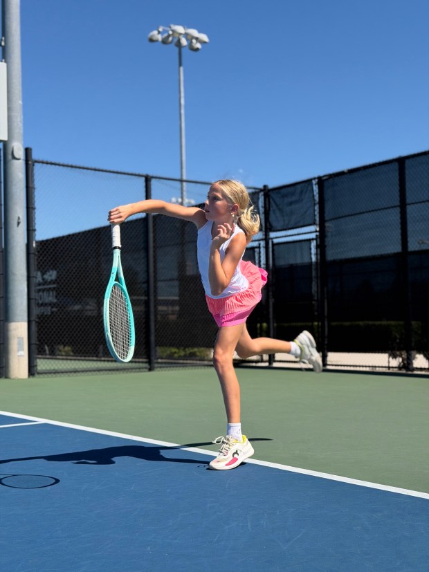 Sixth grader Clara Barnhart went 16-0 in high school tennis matches for The Master's Academy. (Barnhart family courtesy photo)