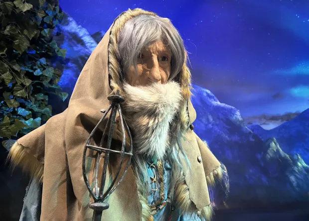 A figure of a seeress is seen inside the stave at the Norway pavlion at Epcot. (Dewayne Bevil/Orlando Sentinel)