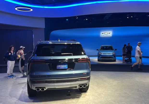 The exit of Test Track incorporates a showroom of Chevrolet and other General Motors vehicles. (Dewayne Bevil/Orlando Sentinel)