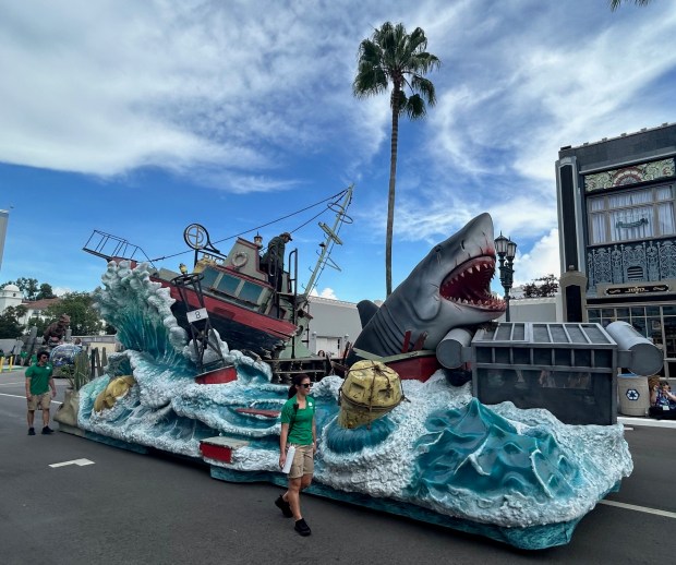 'Jaws' is one of the films saluted in the new Mega Movie Parade at Universal Studios theme park. (Dewayne Bevil/Orlando Sentinel)