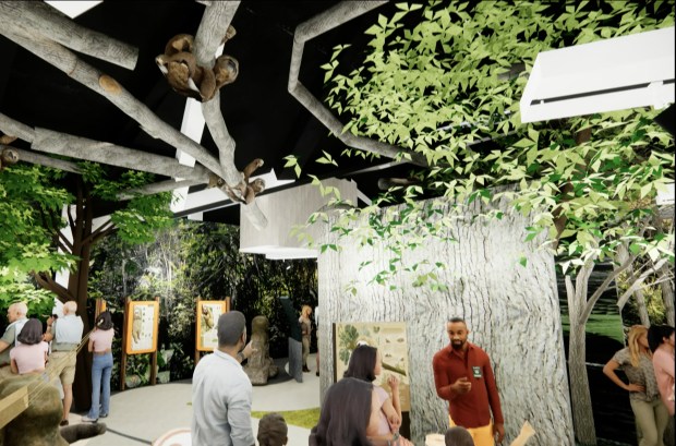 Sloth World, coming to Orlando's International Drive in February, will house more than 40 sloths in a barrier-free habitat that will also contribute to research efforts. (Courtesy Sloth World)