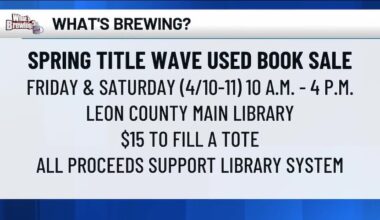 What’s Brewing - Spring Title Wave Used Book Sale