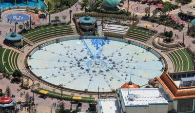 Epic Universe Drains Celestial Park Fountain for Possible Show Upgrades, Aerial Photos Reveal
