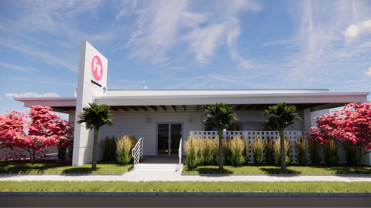 Rendering of Fresh Kitchen flagship exterior on Kennedy Boulevard in South Tampa