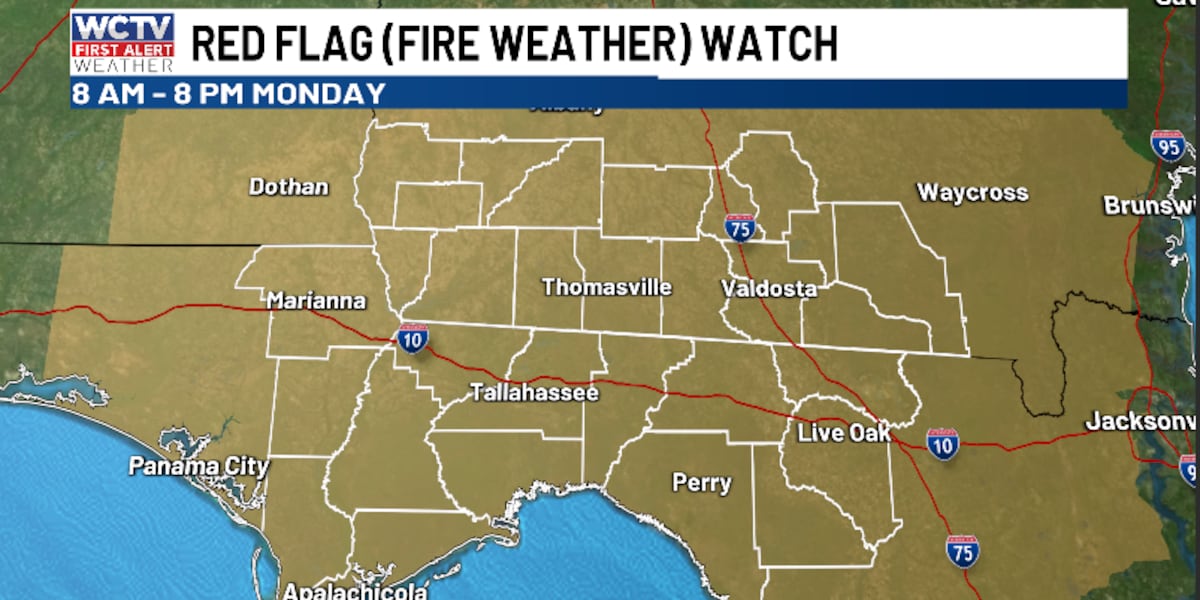 HEADS UP | An Elevated fire danger on Monday ⚠️