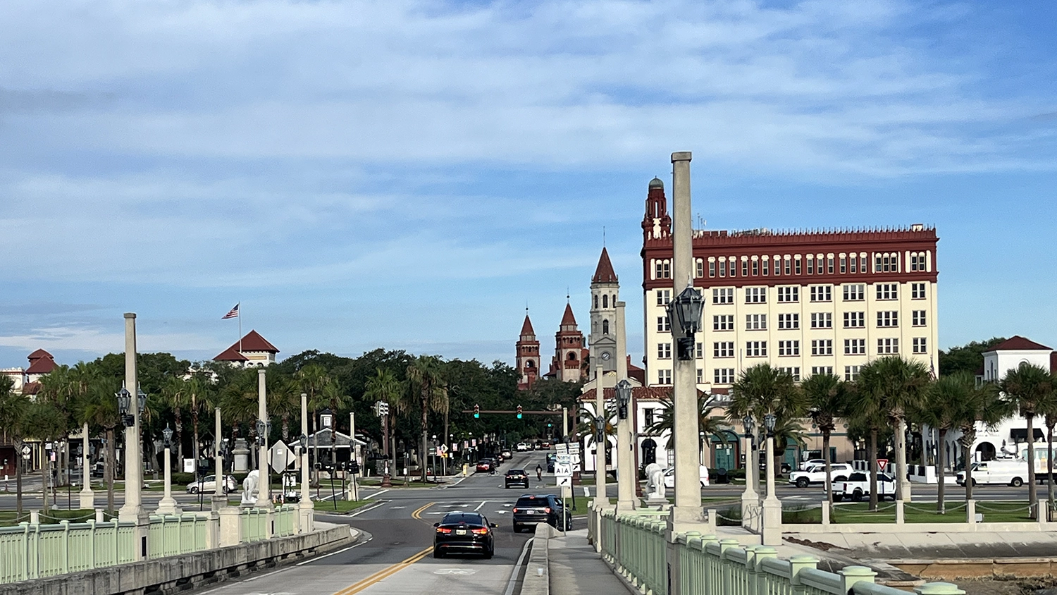St. Augustine's Treasury building, seen from the Bridge of Lions. The building will soon be a hotel.