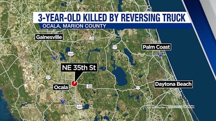 3-year-old Florida girl killed when pick-up truck backs into her in driveway: FHP