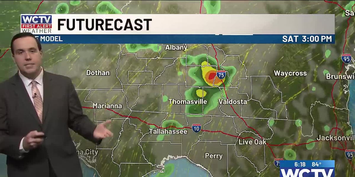 A warm Saturday ahead with scattered rain chances