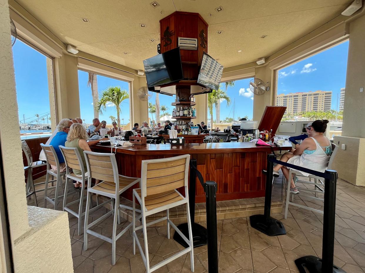 The Nauti Mermaid's dockside bar offers an easy-breezy getaway.