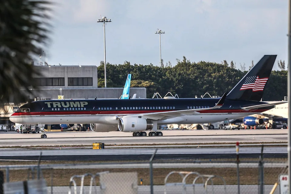 Democratic critics are hammering the plan to rename Palm Beach International Airport after Donald Trump because it could cost local governments up to $5.5 million (AFP via Getty Images)