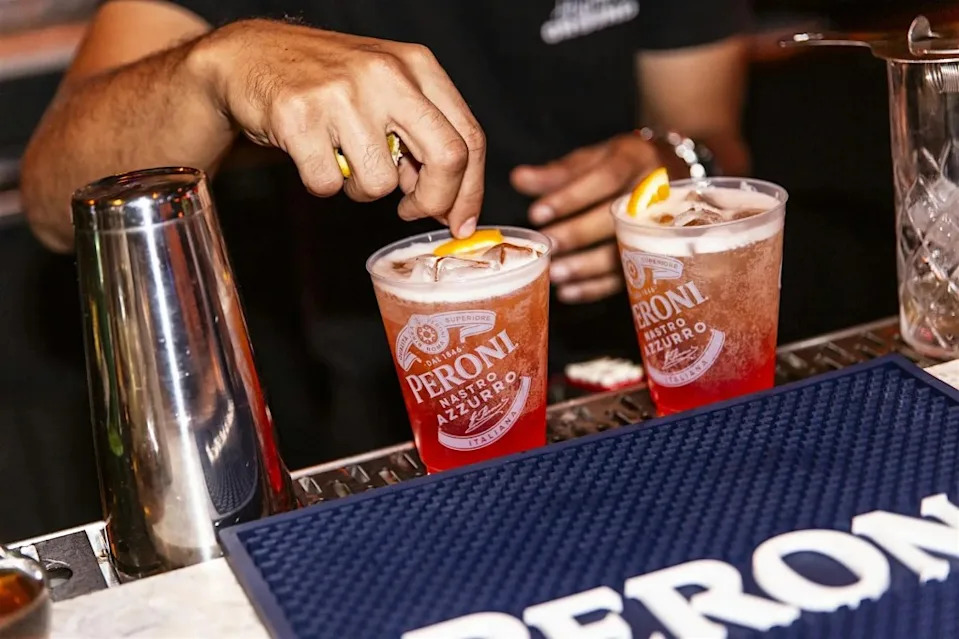 Peroni (pictured) is sponsoring the event. Peroni