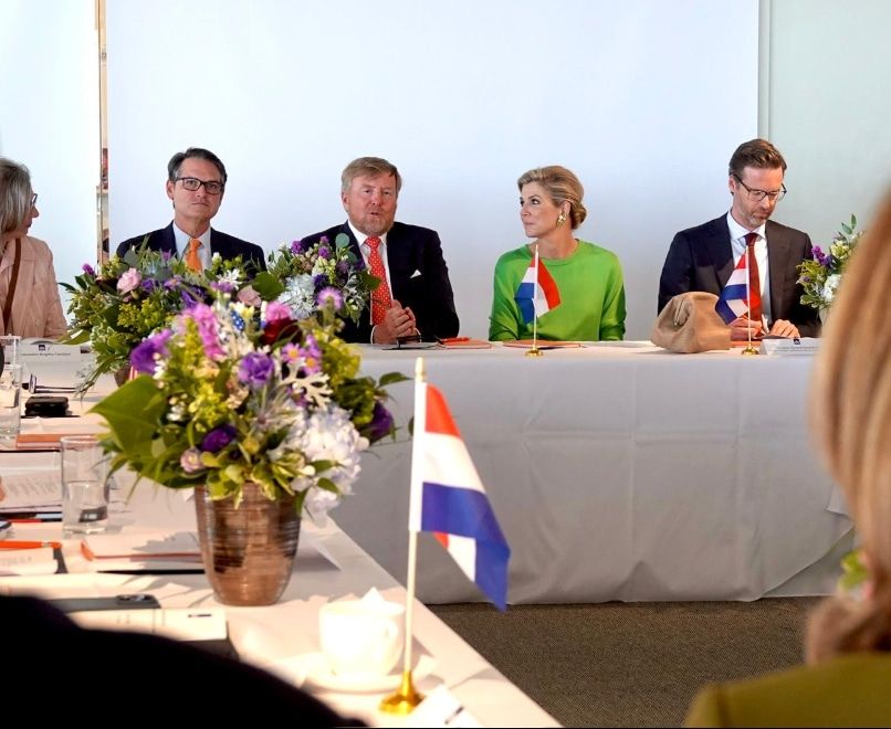 The King and Queen during a discussion on trade relations between the Netherlands and Florida