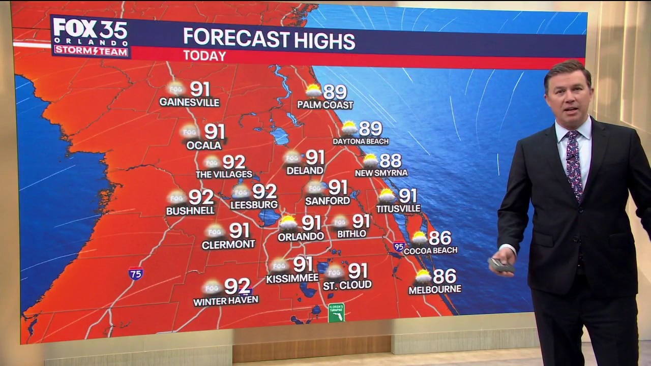 Orlando AM Weather Forecast: Temps reach 90s in Central Florida
