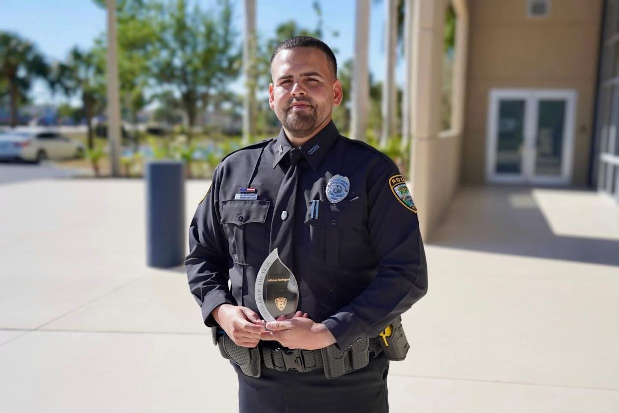 Cape Coral Police Officer Alfonso Rodriguez was recognized in March 2026 as the police department's 2025 Officer of the Year.
The department cited his "dedication, professionalism, and commitment" in a Facebook announcement.