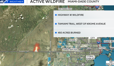 South Florida to sizzle Tuesday as Highway 41 Fire continues to burn in west Miami-Dade