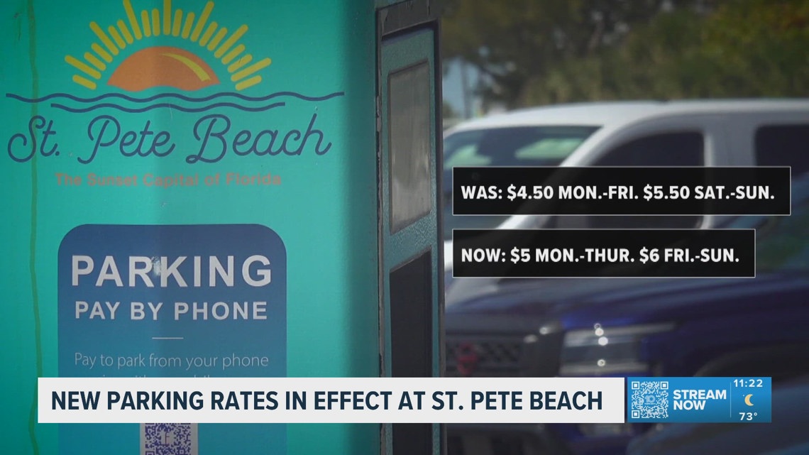 New parking rate hikes take effect in St. Pete Beach