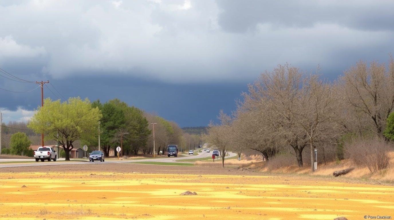 Dry farm field and low pond levels in the Southeast as drought conditions worsen during planting season.