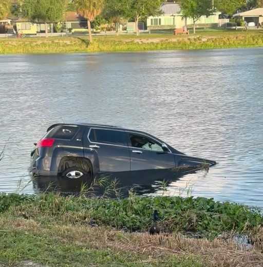 Vehicle in canal at John Prince Park in Lake Worth Beach vehicle in canal at john prince park in lake worth beach; 04-11-2026
