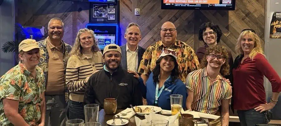 People at a happy hour