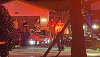 Rollover crash in Cape Coral leaves car upside down in front of a home
