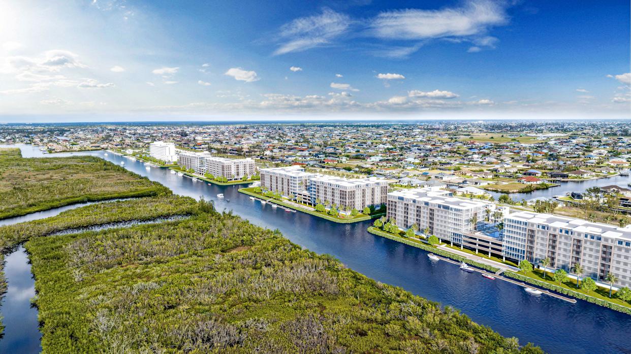Gulf Gateway Resort and Marina Village will be located on the Seven Island site in northwest Cape Coral and feature condos, apartments, hotel, marina, commercial and retail, and more.