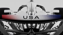 A look at the rear wing for the special livery