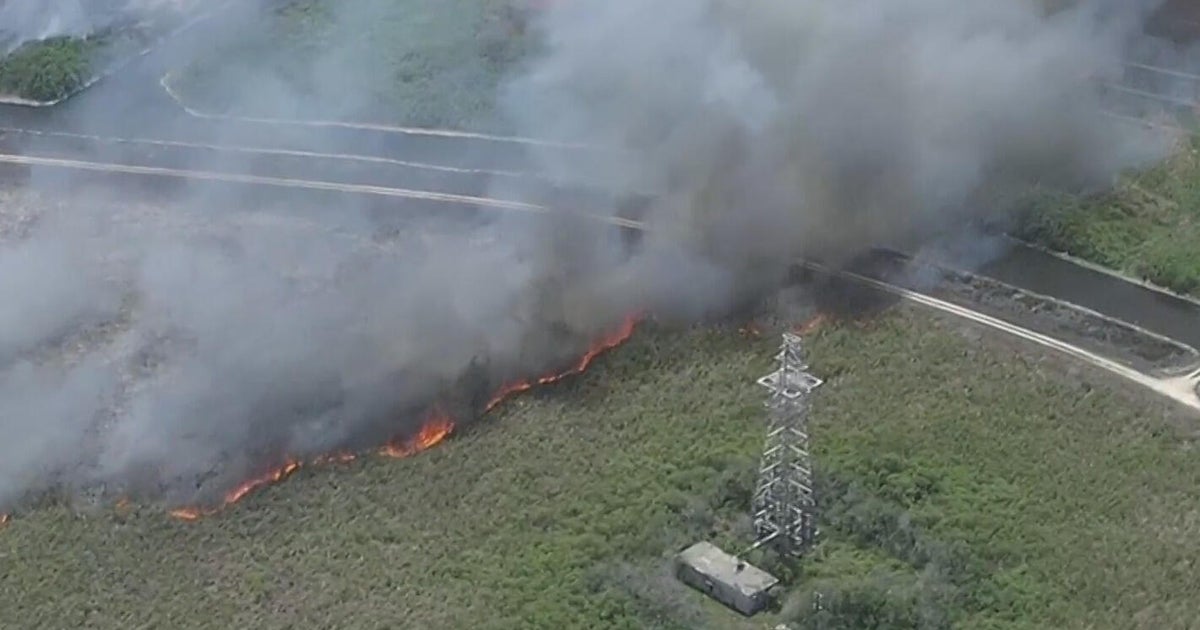Crews work to extinguish brushfires burning near Broward highways