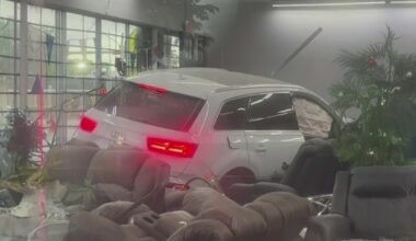 Wild video shows Audi SUV inside South Florida business after crash