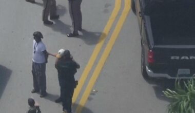 Police pursuit ends in Miami with at least one person seen in handcuffs